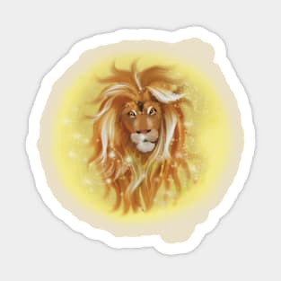 lion head in realistic style Sticker